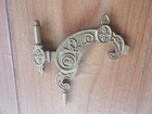 Antique Cast Iron Wall Sconce Oil Lamp Holder Bracket