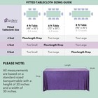 6 Feet Fitted Polyester Banquet Rectangle Tablecloth Wedding Party Table Linens
