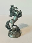 Unicorn Figurine Pewter Signed Gift Pegasus Vtg Fantasy Crystal Ball Drummen Uk