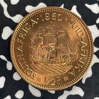 1960 South Africa 1 2 Penny Half Penny Lot c4932 High Grade  Beautiful 