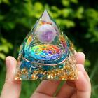Amethyst Orgonite Pyramid Heal Obsidian Chakra Crystal Stone Energy Orgone Gifts