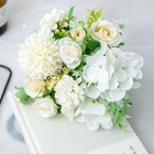 7 Heads Premium Faux Silk Flower Bouquet - Wedding  Home  Party   Festival Decor