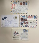 Lot 6ussr Estonia Airmail Covers Space Theme Registered Postal History 1970s   80s