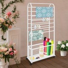 Iron Ribbon Holder Organizer Rack W wheels Large Capacity Ribbon Stand Organizer