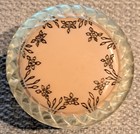 Vintage 1940s Art Deco Floral Lid Glass Vanity Powder Jar