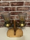 2 Rewired Refurbished Antique Wall Sconces Art Deco Gold Lamp