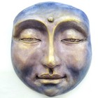 Folk Art Buddha  Unique Wall Sculpture  Durable Cast Stone Signed By Sculptor