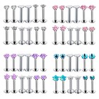 10-12pcs Labret Monroe Ring 316l-steel Lip Studs Nose Helix Earring Piercing 16g