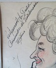 Original Jeronimo De Leon Well Known Caricature Artist Drawing 1965 Mexico