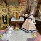 Vtg 50s Porcelain Gold Vase Figurine Dollhouse Miniature Mid Century Modern Mcm