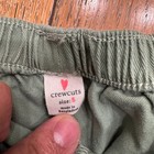 Crewcuts J crew Girls Size 5 Olive Green Ruffle Hem Pull On Shorts Cotton Twill