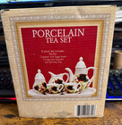 Vintage Royal Norfolk 8 Piece Porcelain Tea Set Miniature Toy Doll Set Floral