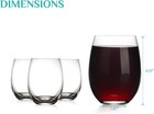 Stemless Wine Glass  Red   White 15oz Stemless Wine Glass Set Of 4  15oz - 4pack