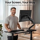 Eveo Single Monitor Desk Mount Adjustable Gas Spring Monitor Arm 
