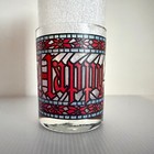 Vtg Mid Century Houze Happy Holidays Low Ball Rocks Cocktail Glass Set Of 4