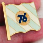 1990 Lar Unocal 76 Oil   Gas Advertising Flag Refinery Safety Award Enamel Pin