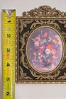 Vintage Italian Brass Ornate Picture Frame Florentine Style     Oval Floral  Italy
