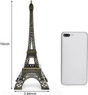 Bronze Metal Eiffel Tower Statue  10inch Decorative Figurine Replica Stand Holde