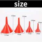 4pcs Long Stem Plastic Funnels Car Oil Fuel Filling Automotive Motorcycle Tools