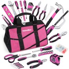 Valuemax 219pc Pink Home Tool Set Basic Household Repairing Tools Kits With Bag