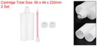 2pcs 400ml 1 1 Epoxy Gun Adhesive Cartridge Pp Dual Cartridge Mixing Tube