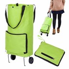 Foldable Shopping Trolley Tote Grocery Bags Shopping Carts Portable With Wheels