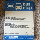 City Of Chicago Cta  Metal Sign 18 X24 Bus Two S d Foster  92 Damen 50