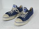Vintage 1970s Converse Sneakers Blue Canvas Made In Usa Size 4 5 Deadstock Nos