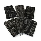 African Mud Cloth Fabric Bambara   Handwoven Mali Mudcloth  black white 