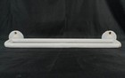 Vintage French White Enameled Cast Iron Double Towel Rack
