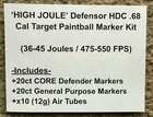 High Joule Hdc  68 Cal Target Paintball Marker  36-45 Joules   475-550 Fps 