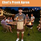 Chef s Prank Apron  Funny Aprons For Men With Hidden Surprise Pocket And Cap