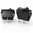  5pcs Rocker Switch 2 Pins 2 Position Narrow Square Black Kcd3-on-off-o-i