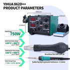 Yihua 862d   Soldering Station 750w Digital 2-in-1 Hot Air   Iron Rework Station