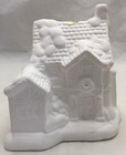 Vintage Ready-to-paint Plaster Toy Shop Building -village town Christmas Holiday