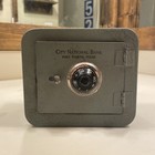 City National Bank Fort Worth Tx Advertising Coin Piggy Bank Safe Vintage