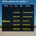 Gloss Black Rear Window Cab Roof Spoiler For 2022-26 Nissan Frontier Pro s sv sl