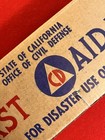 Cold War Era First Aid Kit   State Of California   Civil Defense  empty 