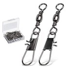 Fishing Tackle Barrel Swivel Snap High Strength Snap Size10  26lb  50 Pcs