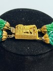 Vintage Italian Green Seed Bead Necklace Venetian St  Mark Lion Clasp Made Italy