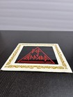 Def Leppard 1980s Carnival Mirror 8x8 Vintage Rock Band Logo Rare Fair Prize Art