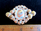 Vibrant Czech Vintage Style  Glass Rhinestone Button    Crystal   Pink   Purple