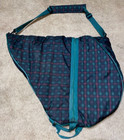 Sstack Dura-tech Green Blue Plaid Quilted English Saddle Cover Carrier Bag 28x45