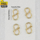 20pcs S-shaped Claw Clasps Necklace Hooks Bracelet Stainless Steel Diy Jewelry