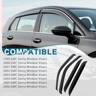 Window Visors Rain Guards Compatible With 1999-2006 1999-2006 Gmc Sierra 1500