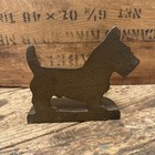 Vintage Black Scottie Scotty Scottish Terrier Dog Cast Iron Book End Doorstop 