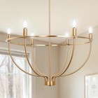  Dining Room Light Fixture Farmhouse Chandelier For Bedroom  6-light Gold