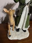 Santa With Deer Tabletop Mantle Christmas Home Decor Forest Trail -regency 14   