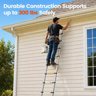 14 5 Ft  Aluminum Telescoping Extension Ladder With 300 Lbs  Load Capacity Type