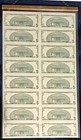 Uncut Currency 16 Five Dollar Lincoln  5 Notes 2003 Bep Dept Of Treasury Display
